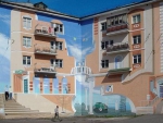 Акриловые краски нанесенные на фасаде